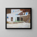Les portes bleues de Ponza - Hermann Urban — framed artwork on a wall