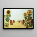 Sunflowers - Hermann Urban — framed artwork on a wall