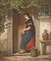 Girl under the vine tendrils - Hermann Werner — artwork view