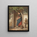 Girl under the vine tendrils - Hermann Werner — framed artwork on a wall