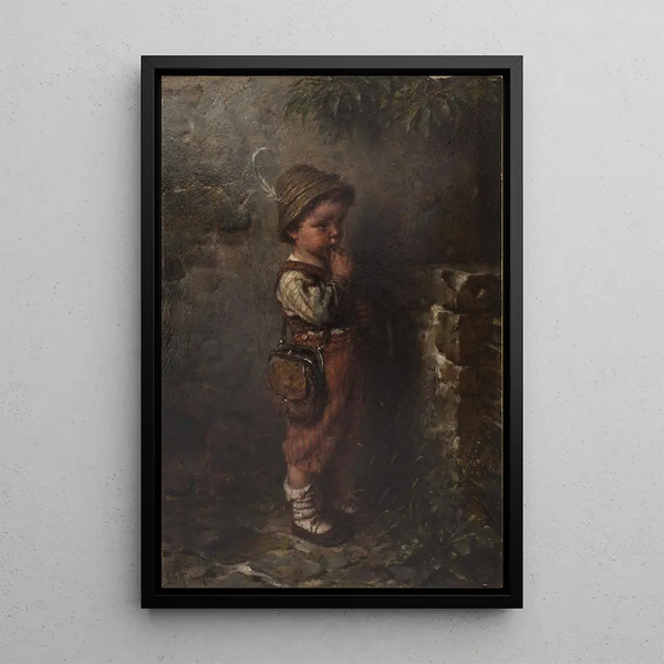 Boy - Hermann von Kaulbach — framed artwork on a wall