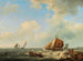Fishermen on the Shore - Hermanus Koekkoek — artwork view