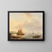 Naviguer dans des eaux calmes - Hermanus Koekkoek — framed artwork on a wall