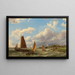 Ships on the Scheldt - Hermanus Koekkoek — framed artwork on a wall