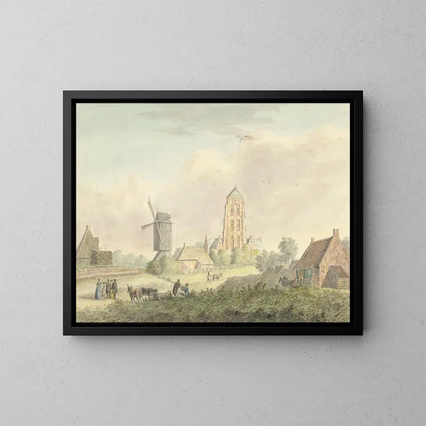 Église du village de Westkapelle à Zélande - Hermanus Petrus Schouten — framed artwork on a wall