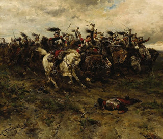 A cavalry charge - Hermanus Willem Koekkoek — artwork view