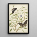 a flowering bush with two exotic butterflies - Hermanus de Wit — framed artwork on a wall