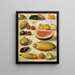 Still life with fruits, scorpion, and frog - Hermenegildo Bustos — framed artwork on a wall