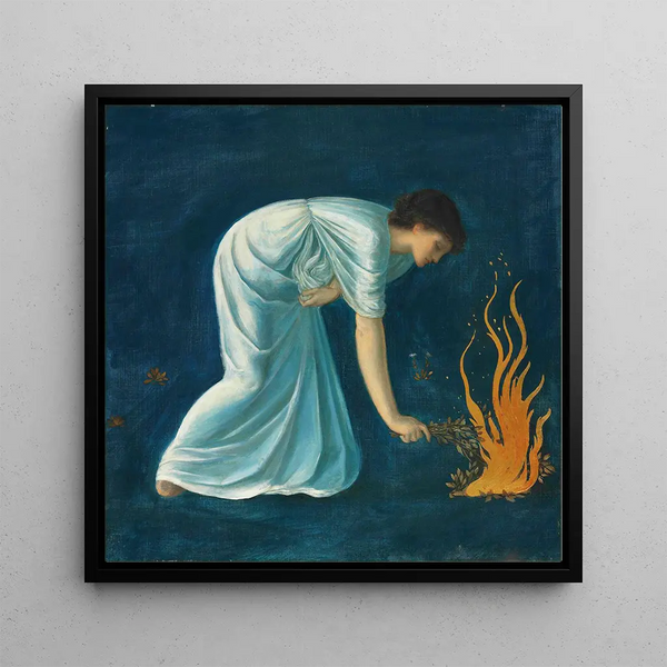 Heroes - Sir Edward Coley Burne-Jones — framed artwork on a wall