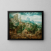 Landscape with a Foundry - Herri met de Bles — framed artwork on a wall