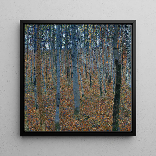 Hêtraie I - Gustav Klimt — framed artwork on a wall