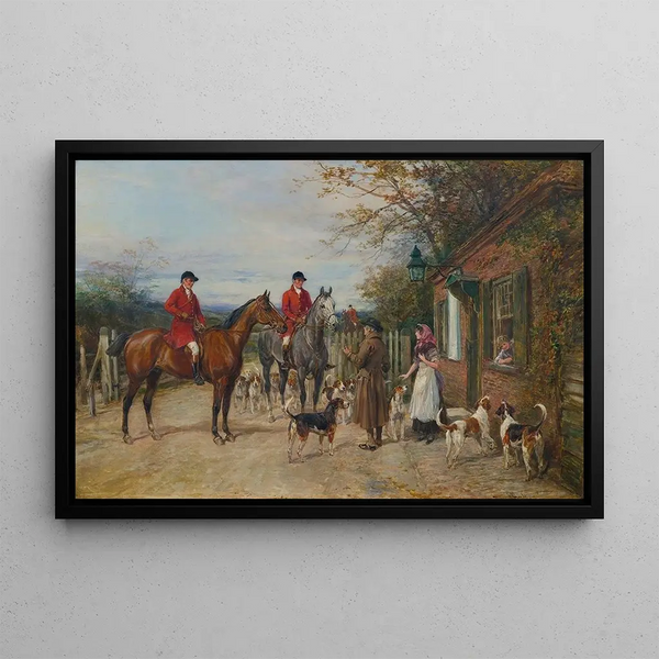 After the Hunt - Heywood Hardy — framed artwork on a wall
