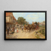 Arrival of the Stagecoach - Heywood Hardy — framed artwork on a wall