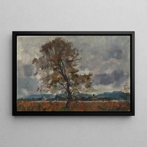 Storm over the Island of Women - Hiasl Maier-Erding — framed artwork on a wall