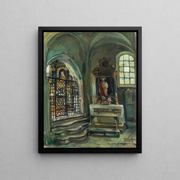 In the Frauenchiemsee Cathedral - Hiasl Maier-Erding — framed artwork on a wall