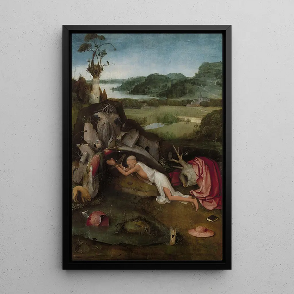 Saint Jerome - Jerome Bosch — framed artwork on a wall