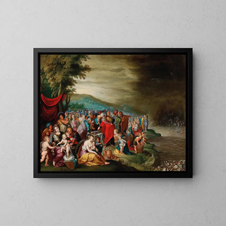 Les Israélites après avoir traversé la mer Rouge - Hieronymus Francken III — framed artwork on a wall