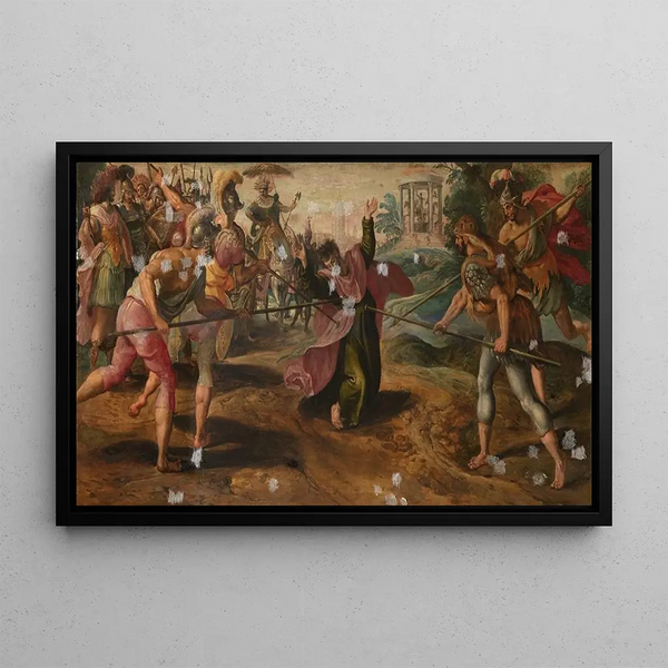 A martyr - Hieronymus Francken II — framed artwork on a wall