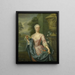 Portrait of Claudine van Royen née in 1712 wife of Pieter Teding van Berkhout - Hieronymus van der Mij — framed artwork on a wall