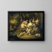 Shepherds and Shepherdesses in a Landscape - Hieronymus van der Mij — framed artwork on a wall