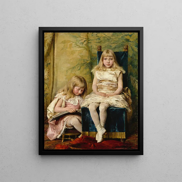 Hildegarde and Alfhild Tamm - Hildegard Thorell — framed artwork on a wall