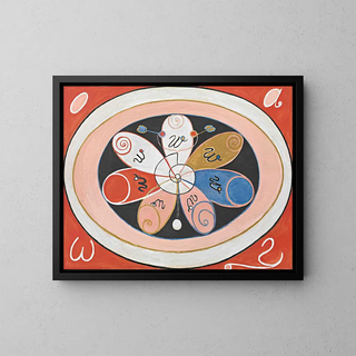 Évolution n° 15 Groupe IV Les étoiles à sept pointes - Hilma af Klint — framed artwork on a wall
