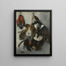 Hunting trophies painting - Hinrich Stravius — framed artwork on a wall