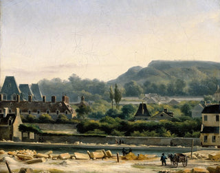 Vue de l'Hôpital Saint-Louis et des Buttes-Chaumont - Hippolyte Benjamin Adam — artwork view
