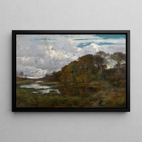Les Étangs du Grijze Molen à Terhulpen - Hippolyte Boulenger — framed artwork on a wall