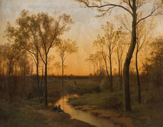 Sunset Painting - Hippolyte Camille Delpy — artwork view
