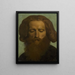 Head of a bearded man - Hippolyte Flandrin — framed artwork on a wall