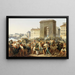 the Battle of the Porte Saint-Denis, July 28, 1830 - Hippolyte Lecomte — framed artwork on a wall