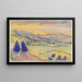 A wide valley at sunset - Hippolyte Petitjean — framed artwork on a wall