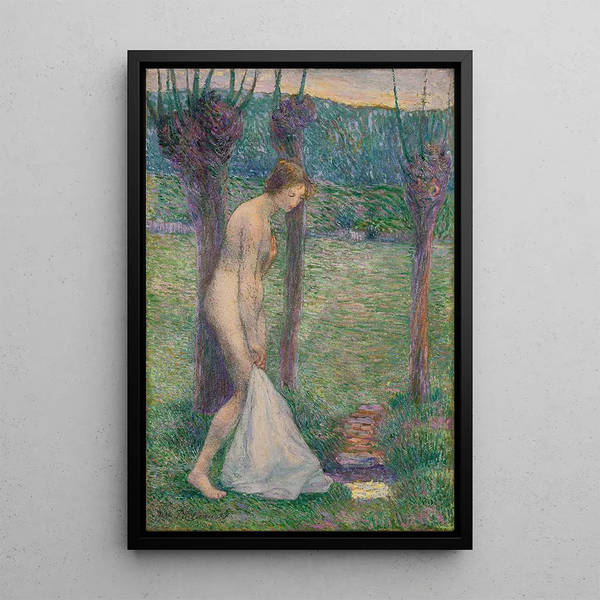 Bathing Woman - Hippolyte Petitjean — framed artwork on a wall
