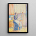 La femme de l'artiste à son chevalet - Hippolyte Petitjean — framed artwork on a wall