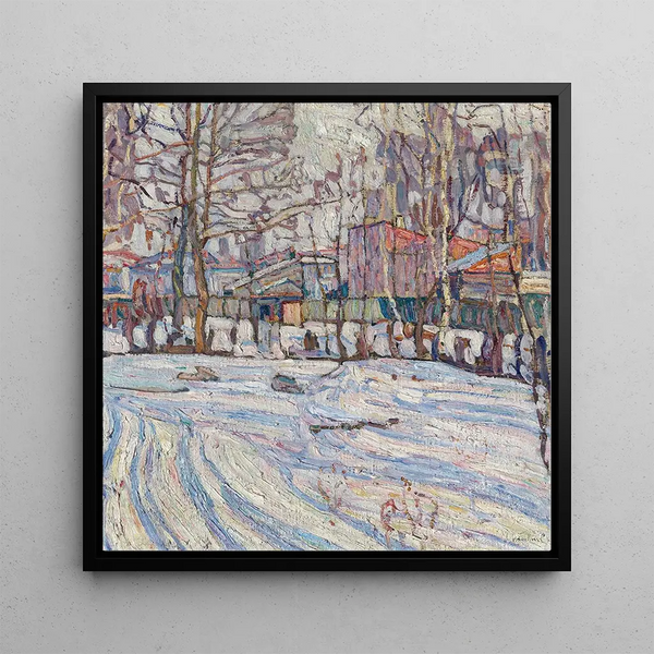 Winter Painting - Abraham Manievich — framed artwork on a wall