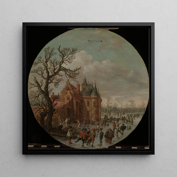 Winter Painting - Jan van Goyen — framed artwork on a wall