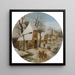 Winter Painting - Pieter Brueghel the Younger — framed artwork on a wall
