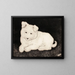 Puppy white Sneggie - Hjalmar Hagelstam — framed artwork on a wall