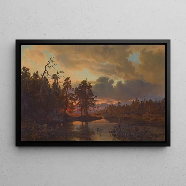 A Finnish landscape - Hjalmar Munsterhjelm — framed artwork on a wall