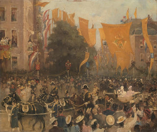 L'entrée de la reine Wilhelmine à Amsterdam en 1898 - Hobbe Smith — artwork view