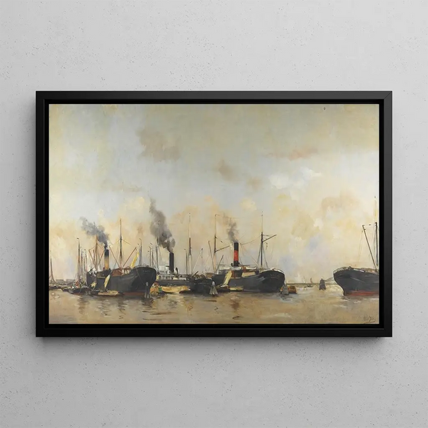 View of the Houthaven - Hobbe Smith — framed artwork on a wall