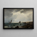 Coastal Scene Painting north of Aarsdale - Holger Drachmann — framed artwork on a wall