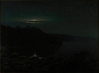 Hammershus au clair de lune - Holger Drachmann — artwork view