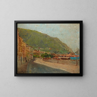 Castelmare de Castellamare - Holger Hvitfeldt Jerichau — framed artwork on a wall