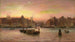 Parti de Nyhavn vu de la place commerciale groenlandaise après le coucher du soleil - Holger Lübbers — artwork view