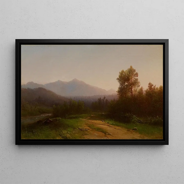 Landscape of the Hudson River - Homer Dodge Martin — framed artwork on a wall
