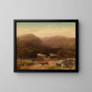 In the Housatonic Valley - Homer Dodge Martin — framed artwork on a wall