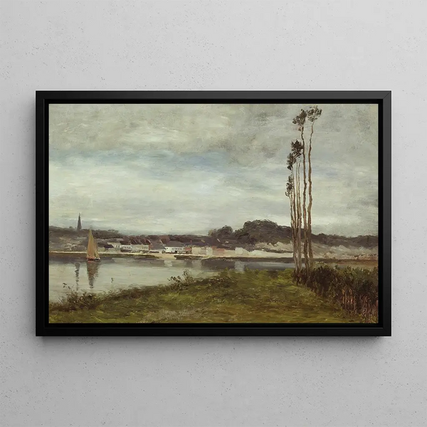 on the Seine - Homer Dodge Martin — framed artwork on a wall