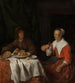 Man and Woman at a Meal - Gabriel Metsu — artwork view